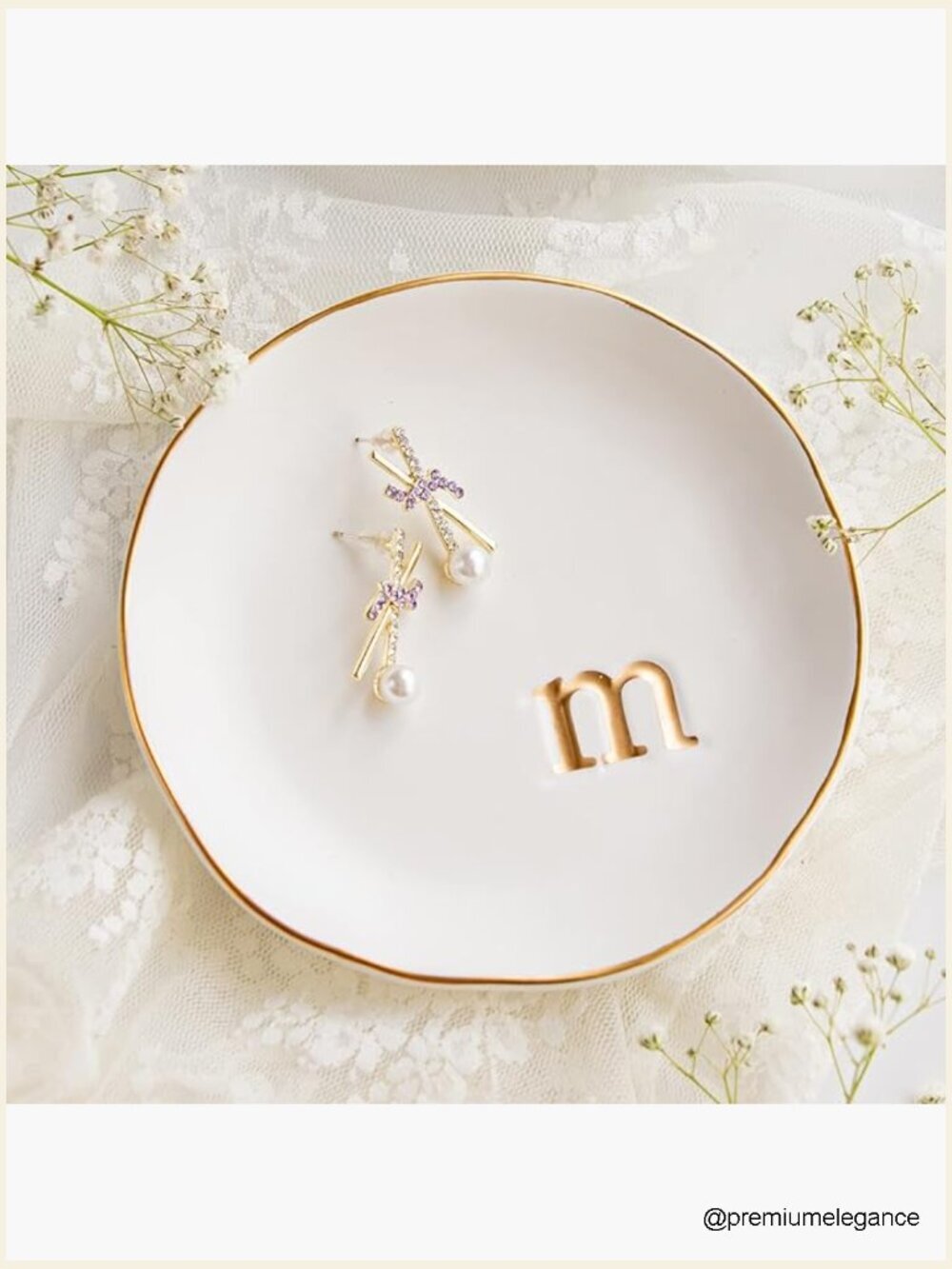 Ceramic Jewelry Tray Trinket Dish Ring Organizer Gift Box